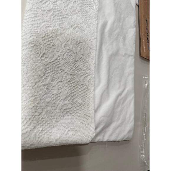 Lace Pillow Covers White 16x16 Grandmillennial Cottagecore French Country X 2 - Picture 5 of 11